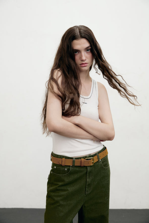 OLIVE Turned Up Jeans